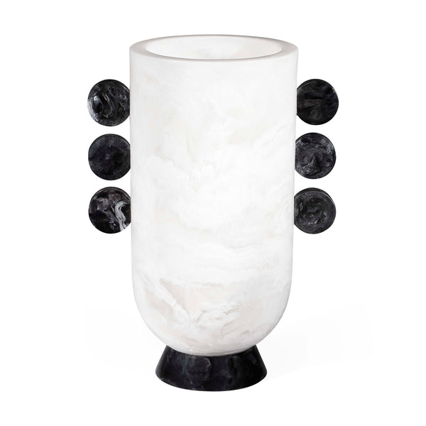 jonathan adler Como Black & White Disc Urn