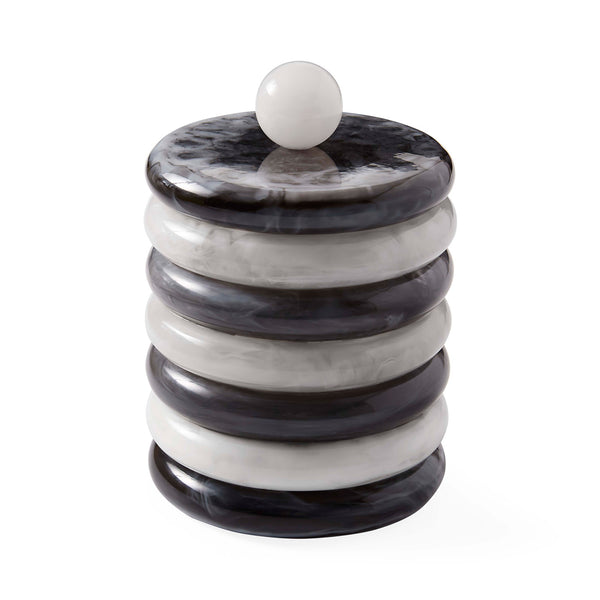 jonathan adler Como Black & White Ice Bucket