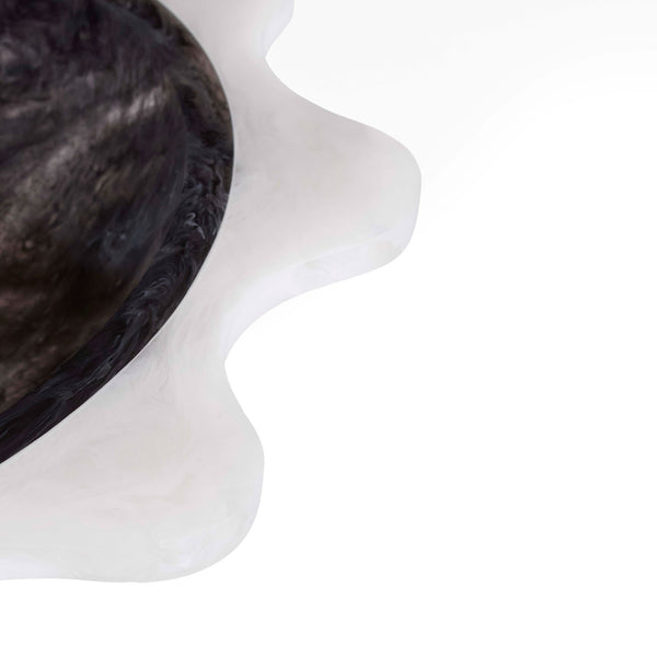 Jonathan Adler Como Black & White Ripple Bowl