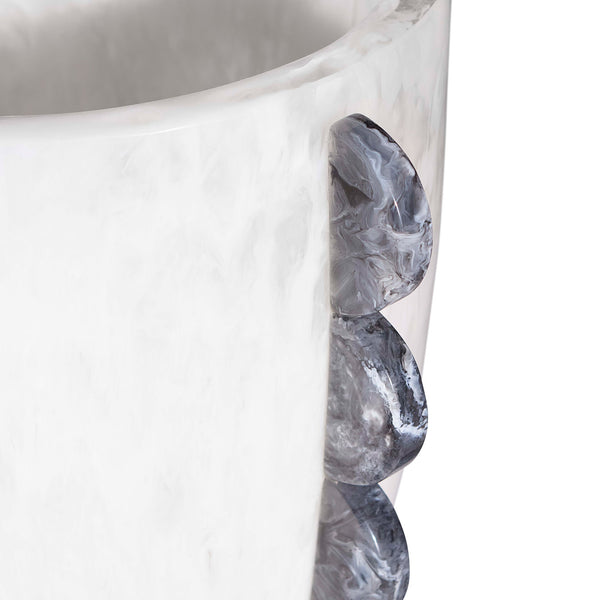 Jonathan Adler Como Black & White Scalloped Urn