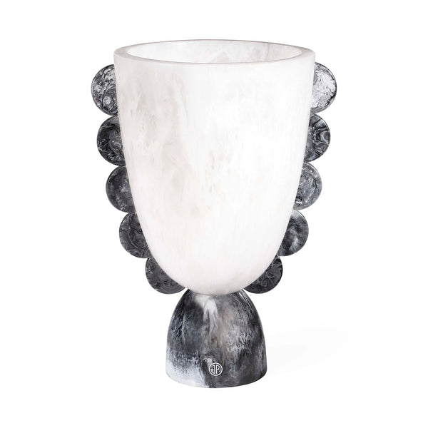 jonathan adler Como Black & White Scalloped Urn