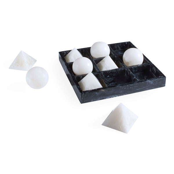 Jonathan Adler Como Black & White Tic-Tac-Toe Set