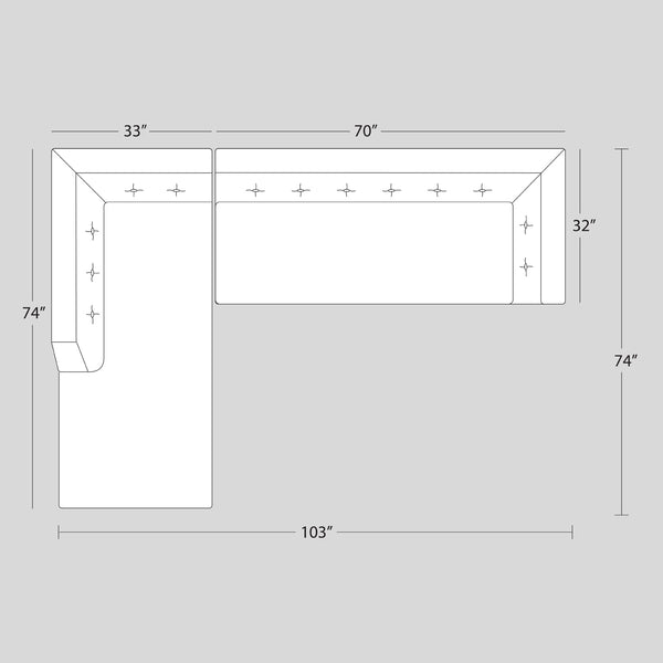 Jonathan Adler Danner Sectional Left Arm Facing