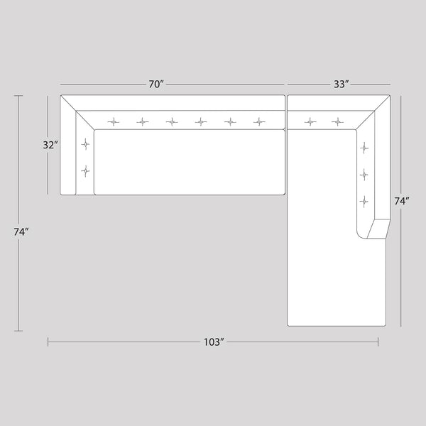Jonathan Adler Danner Sectional Right Arm Facing