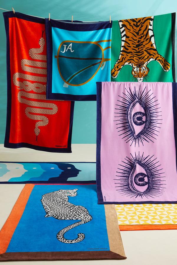 Jonathan Adler Eyes Beach Towel