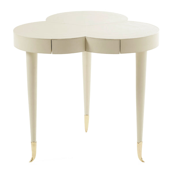 jonathan adler Flow Leather Trefoil Table