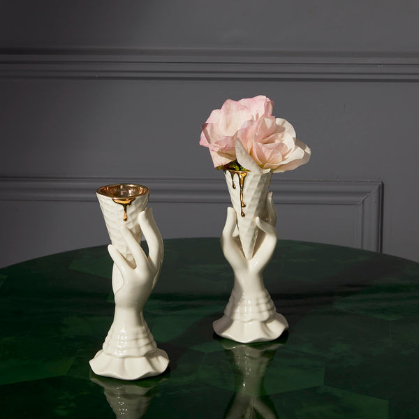 Jonathan Adler Gilded I-Scream Vase