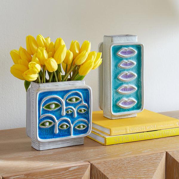 Jonathan Adler Glass Menagerie Lips Vase