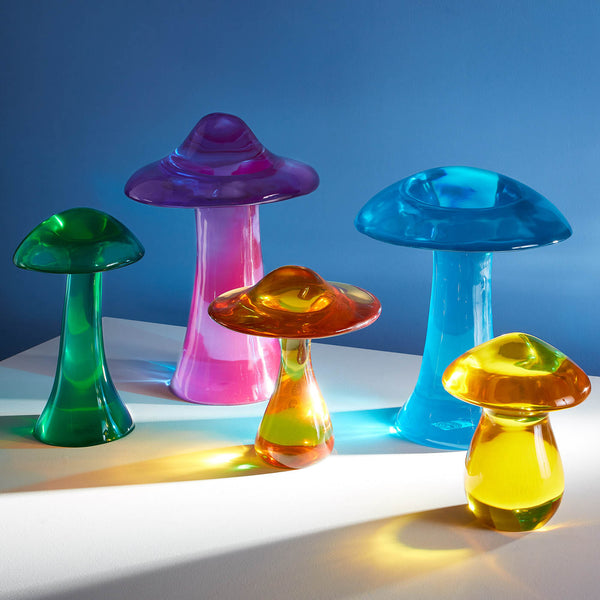 Jonathan Adler Green Acrylic Mushroom Objet
