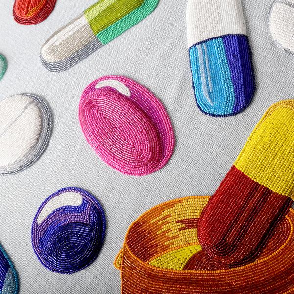 Jonathan Adler Happy Pills Beaded Art