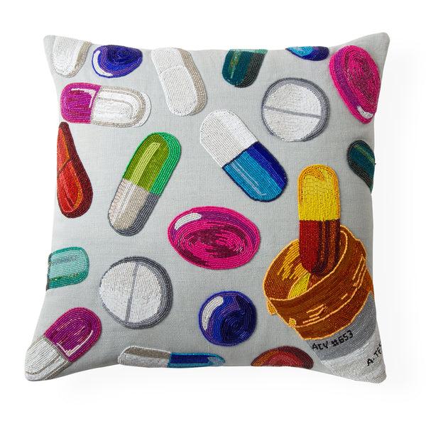 jonathan adler Happy Pills Beaded Pillow