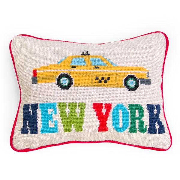 jonathan adler Jet Set Needlepoint New York Pillow
