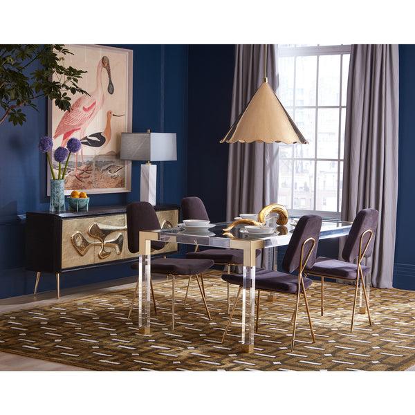 Jonathan Adler Large Brass Ripple Pendant