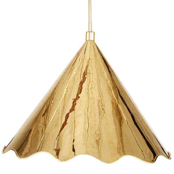 jonathan adler Large Brass Ripple Pendant