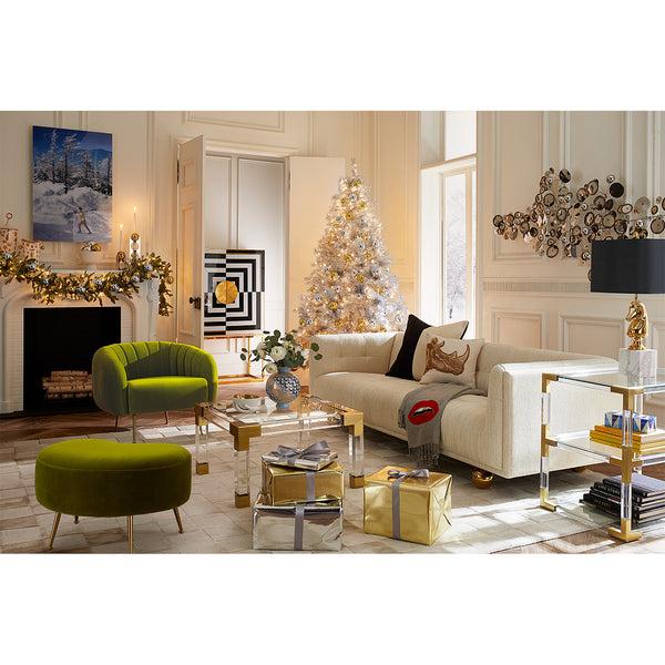 Jonathan Adler Lips Embellished Throw