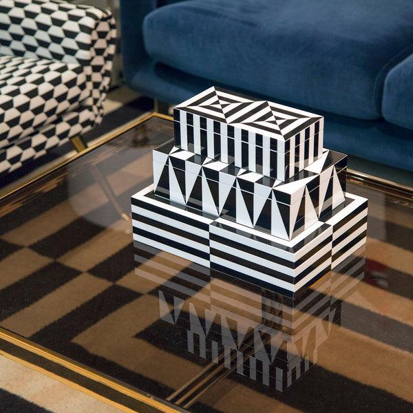 Jonathan Adler Medium Op Art Lacquer Box