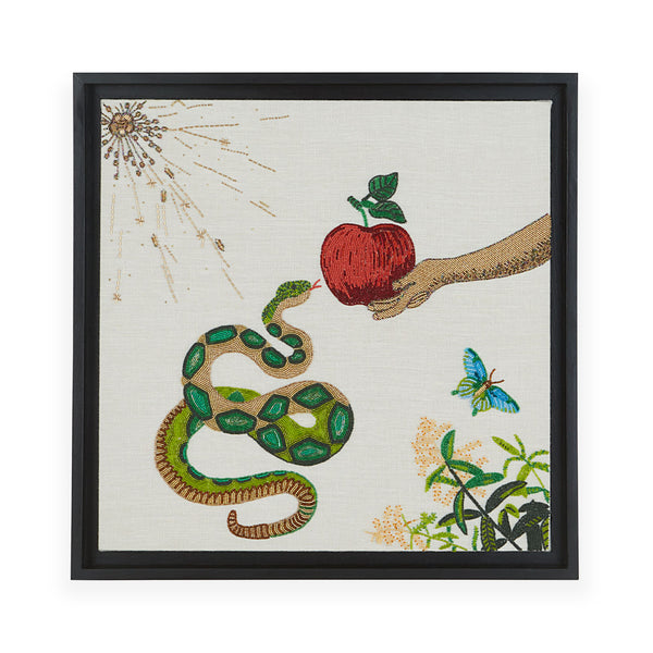 jonathan adler Muse Snake & Apple Beaded Art