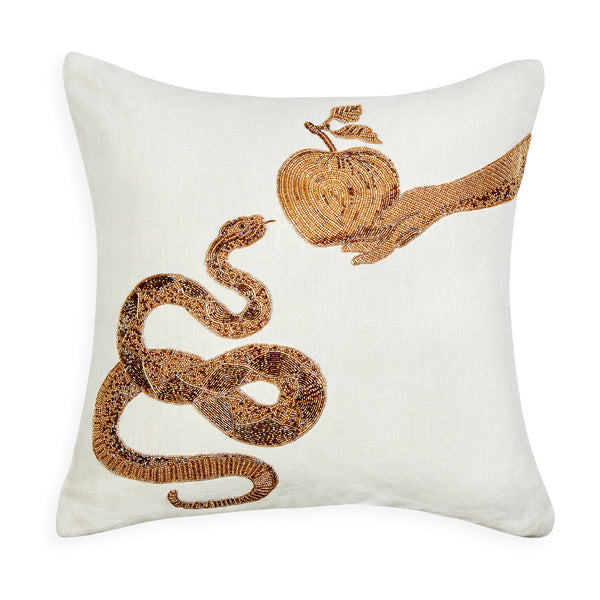 jonathan adler Muse Snake & Apple Pillow