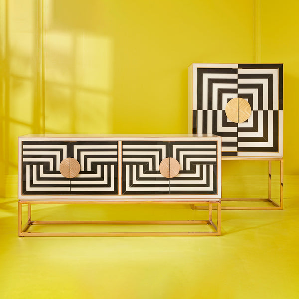 Jonathan Adler Op Art 64" Credenza