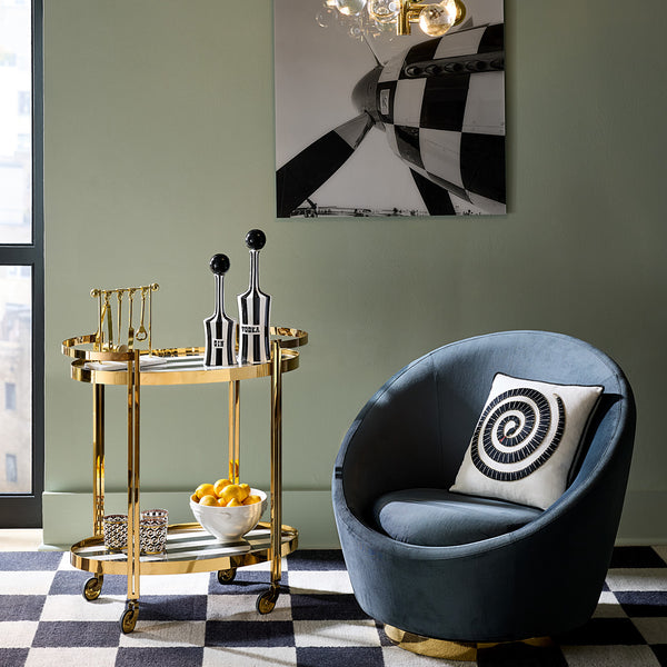 Jonathan Adler Op Art Bar Cart