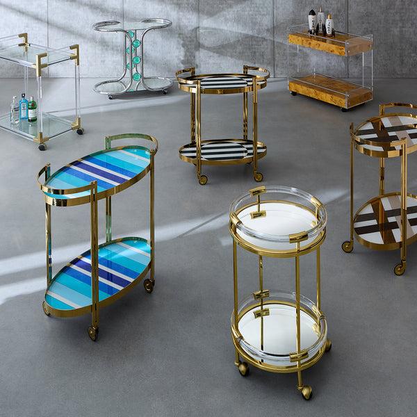 Jonathan Adler Op Art Bar Cart