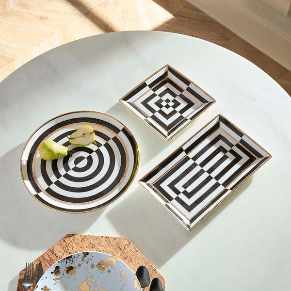 Jonathan Adler Op Art Rectangle Serving Tray