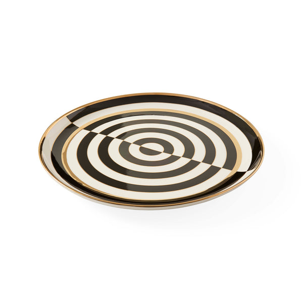 Jonathan Adler Op Art Round Serving Tray