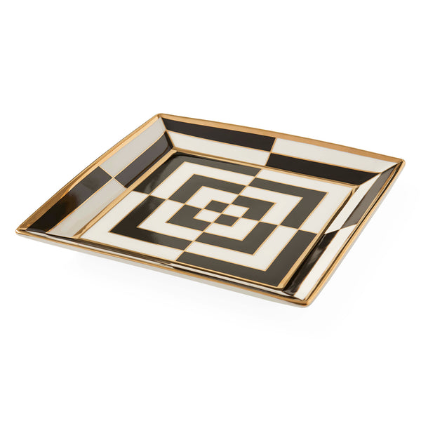 Jonathan Adler Op Art Square Serving Tray
