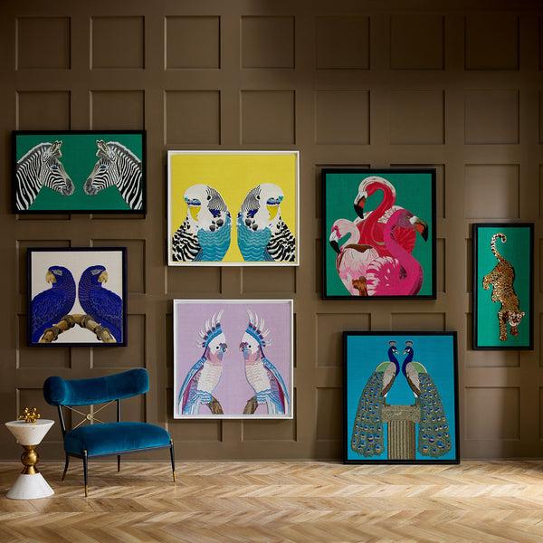 Jonathan Adler Parakeet Beaded Art