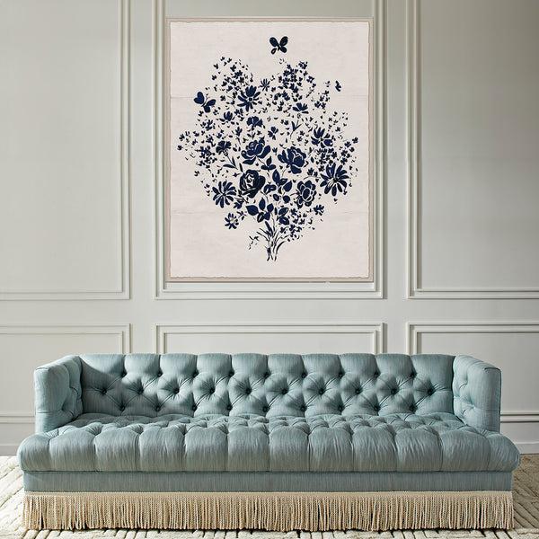 Jonathan Adler Paule Marrot Navy Floral Bouquet