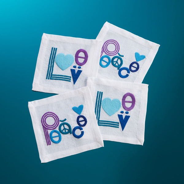 Jonathan Adler Peace & Love Cocktail Napkins