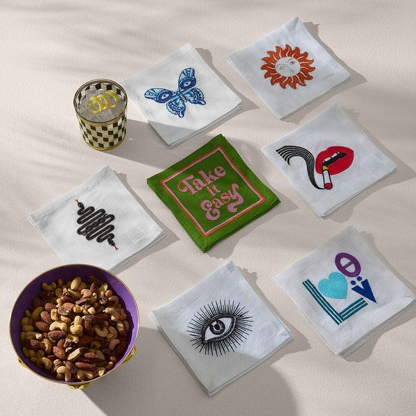 Jonathan Adler Peace & Love Cocktail Napkins