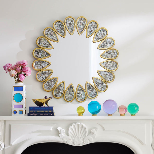 Jonathan Adler Petal Grey Mirror