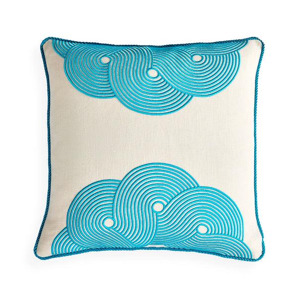 jonathan adler Pompidou Aqua Half Circles Pillow