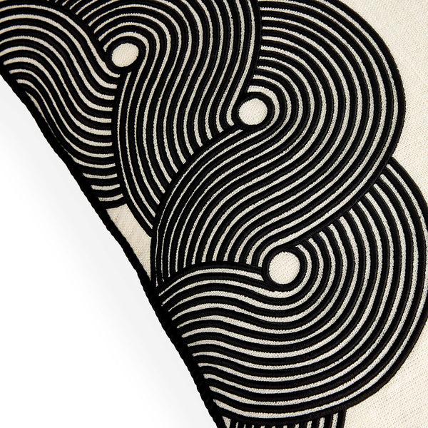 Jonathan Adler Pompidou B&W Half Circles Pillow