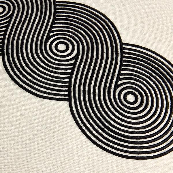 Jonathan Adler Pompidou B&W Loops Circles Pillow