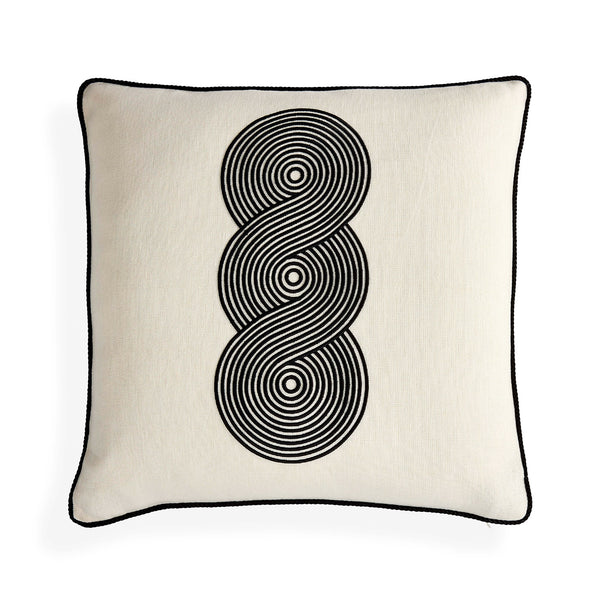 jonathan adler Pompidou B&W Loops Circles Pillow