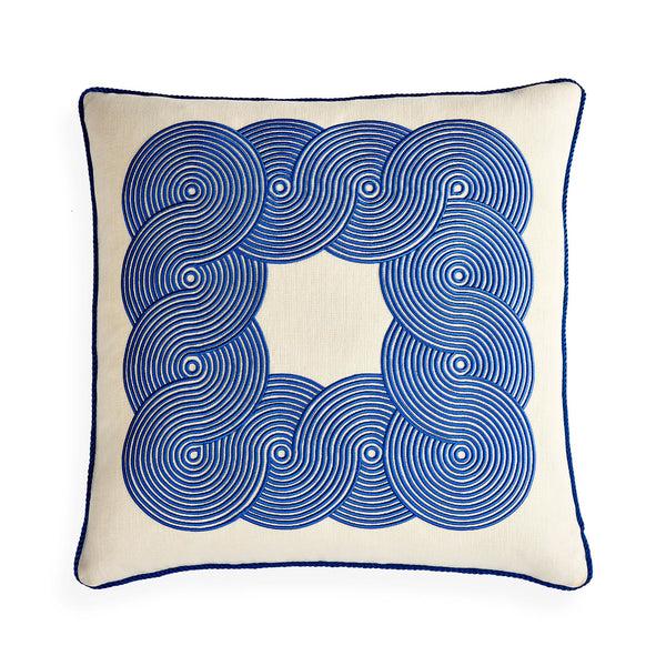 jonathan adler Pompidou Cobalt Border Pillow