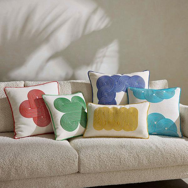 Jonathan Adler Pompidou Green Quatrefoil Pillow