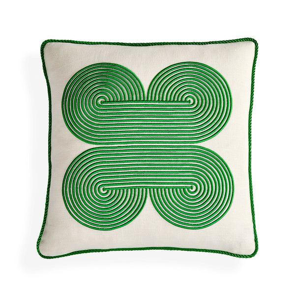 jonathan adler Pompidou Green Quatrefoil Pillow