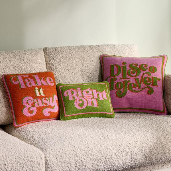 Jonathan Adler Right On Needlepoint Pillow