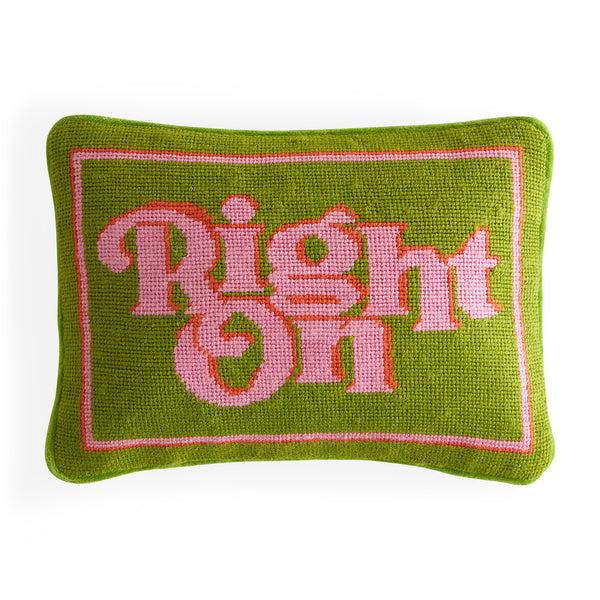 jonathan adler Right On Needlepoint Pillow