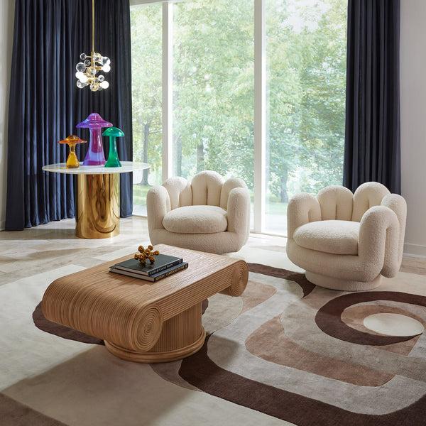 Jonathan Adler Serpentine Swivel Chair