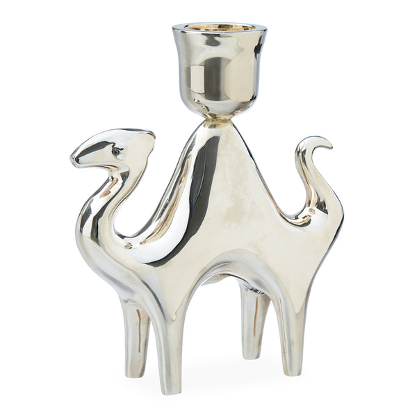 jonathan adler Silver-Plated Camel Candle Holder