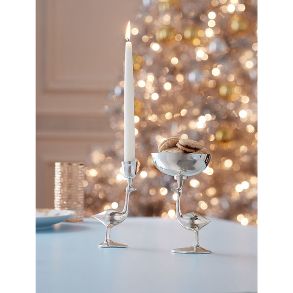 Jonathan Adler Silver-Plated Ostrich Candle Holder