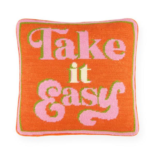 jonathan adler Take It Easy Needlepoint Pillow