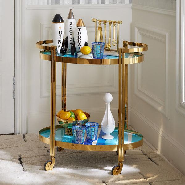 Jonathan Adler Ultramarine Bar Cart