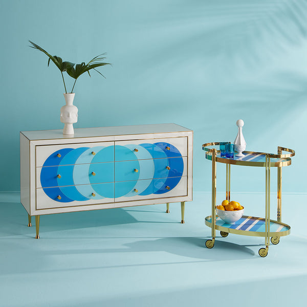Jonathan Adler Ultramarine Bar Cart