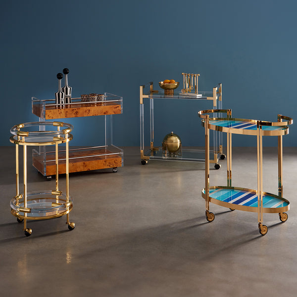 Jonathan Adler Ultramarine Bar Cart