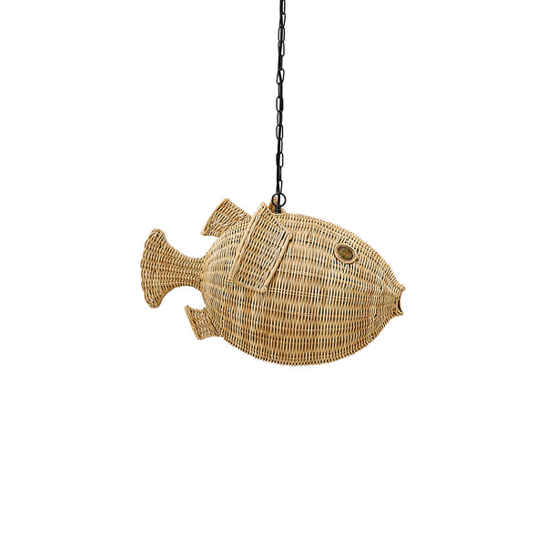 jonathan adler Wicker Blowfish Small Pendant